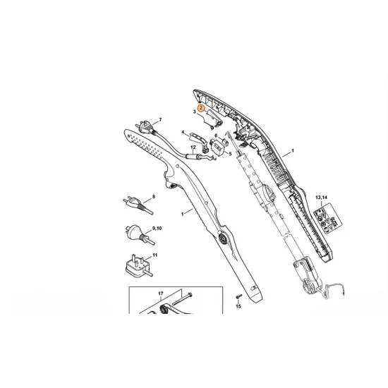 STIHL  Blokada dźwigni przełącznika 4816 435 6300